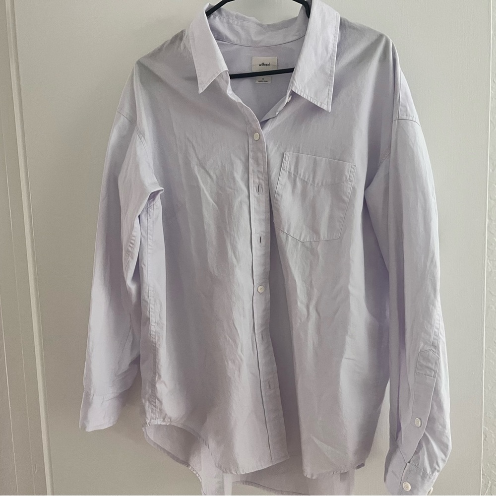 Wilfred Light Purple Button-Up Shirt